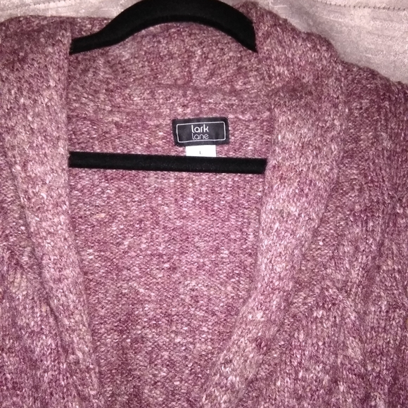 Maroon Cardigan Sweater. Size L - Picture 2 of 5
